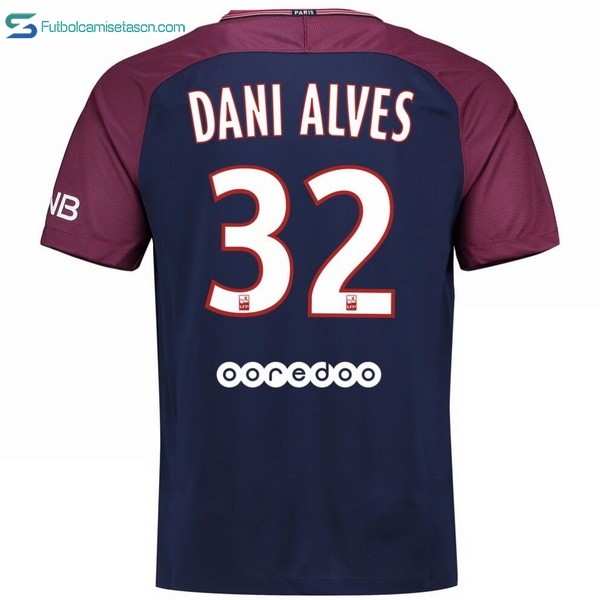 Camiseta Paris Saint Germain Alves 1ª Dani 2017/18